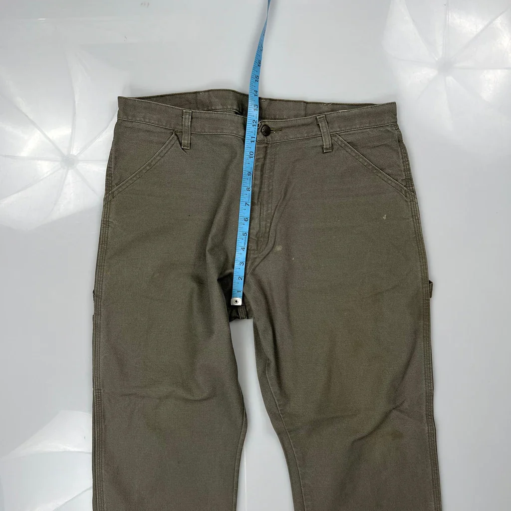Dickies Carpenter Trousers - 36W 30L Green Cotton - Image 4