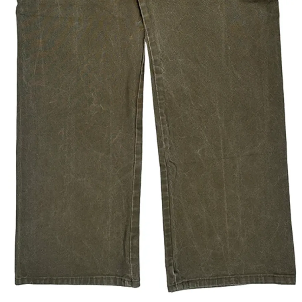 Dickies Double Knee Carpenter Trousers - 36W 31L Green Cotton - Image 6