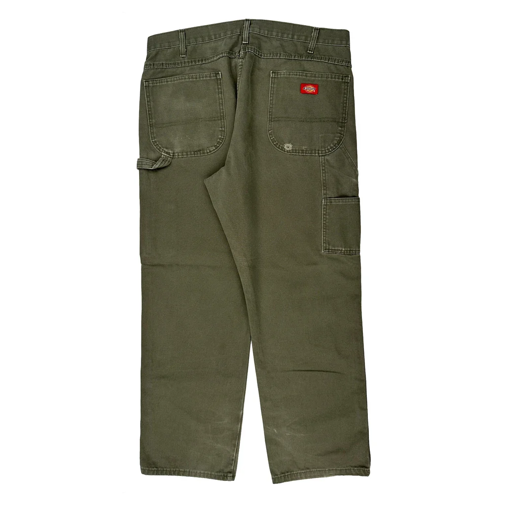 Dickies Carpenter Trousers - 36W 30L Green Cotton