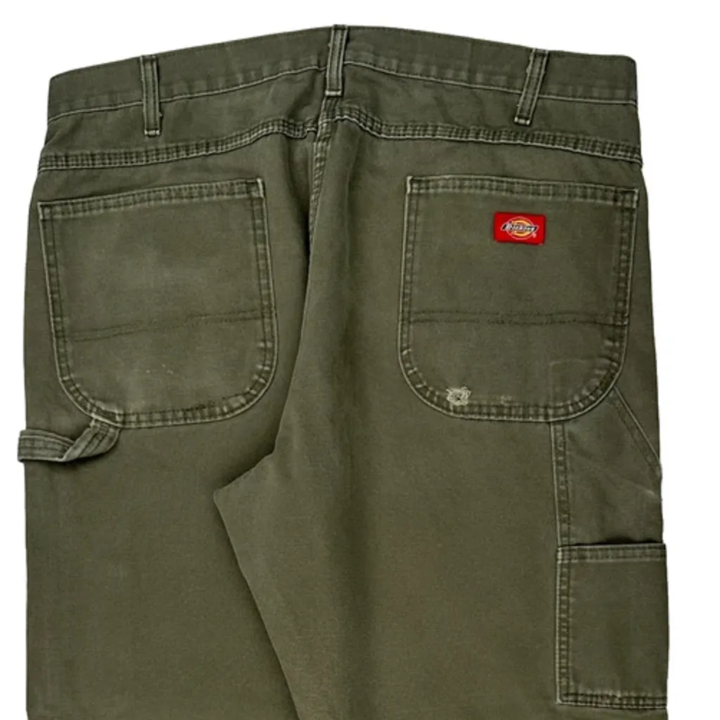 Dickies Carpenter Trousers - 36W 30L Green Cotton - Image 6