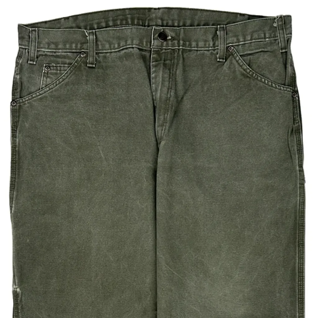 Dickies Carpenter Trousers - 38W 32L Green Cotton - Image 11