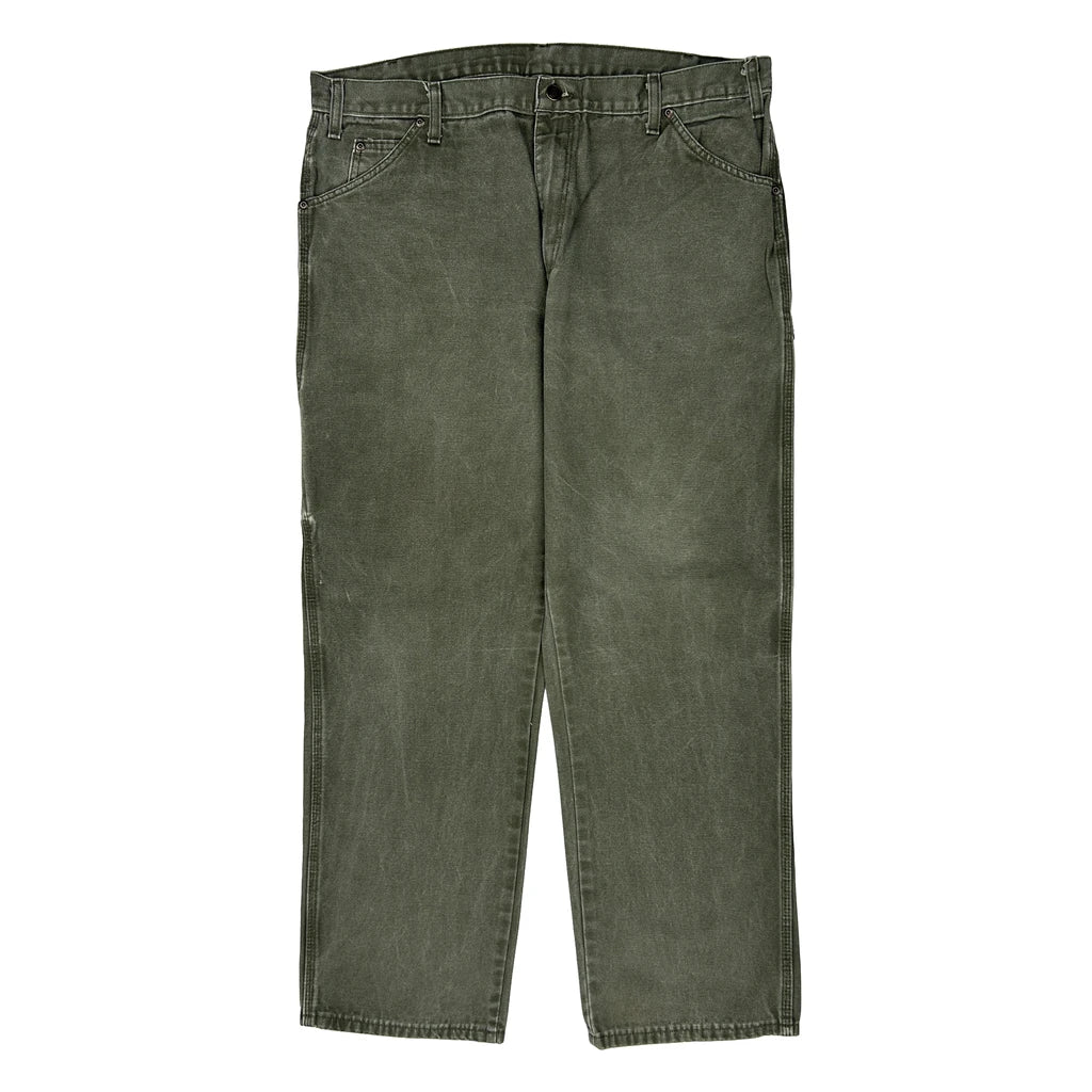 Dickies Carpenter Trousers - 38W 32L Green Cotton - Image 2