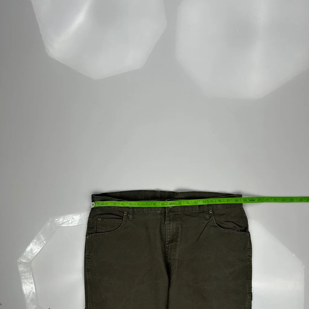 Dickies Carpenter Trousers - 38W 32L Green Cotton - Image 3