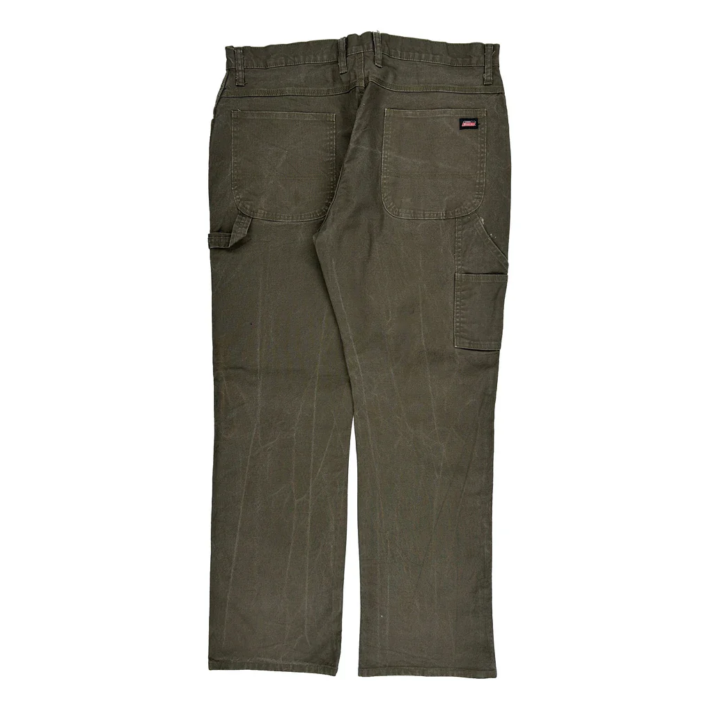 Dickies Carpenter Trousers - 38W 32L Green Cotton