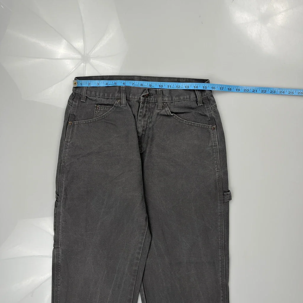 Dickies Carpenter Trousers - 31W 30L Grey Cotton - Image 3