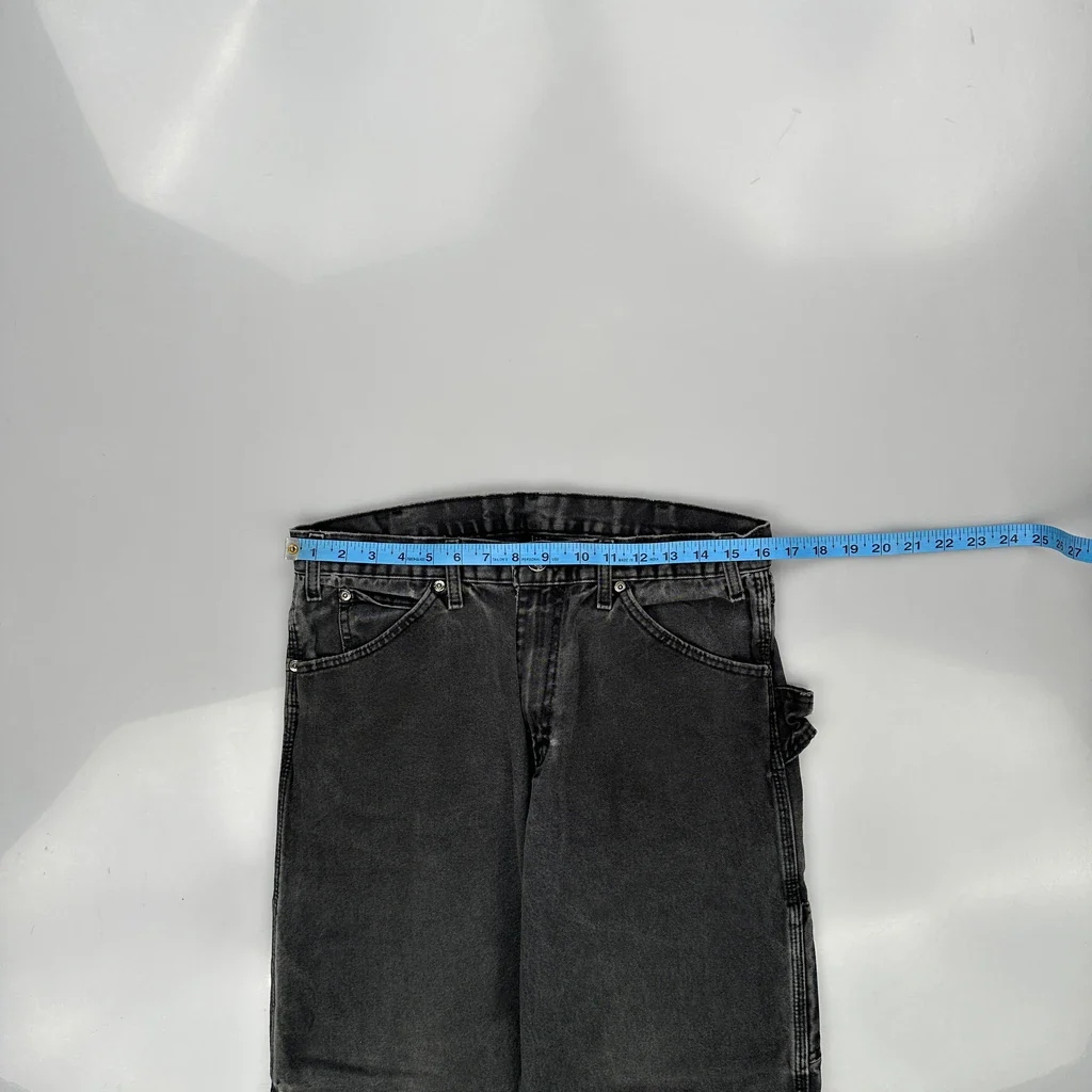 Dickies Carpenter Trousers - 32W 28L Grey Cotton - Image 3