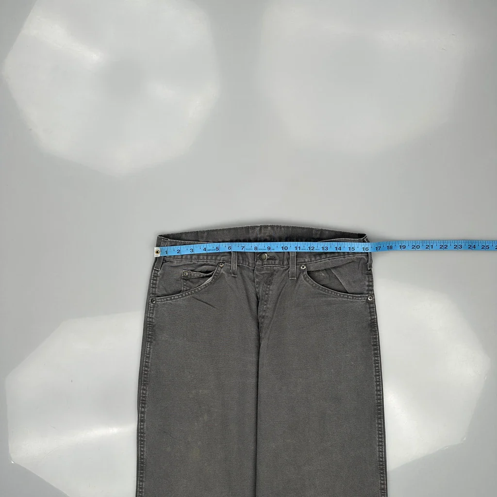 Dickies Carpenter Trousers - 32W 32L Grey Cotton - Image 3