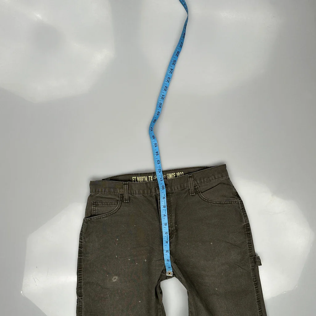 Dickies Cargo Carpenter Trousers - 32W 24L Grey Cotton - Image 4