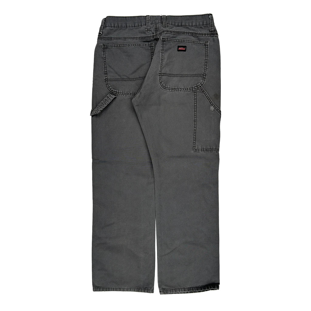 Dickies Carpenter Trousers - 32W 29L Grey Cotton