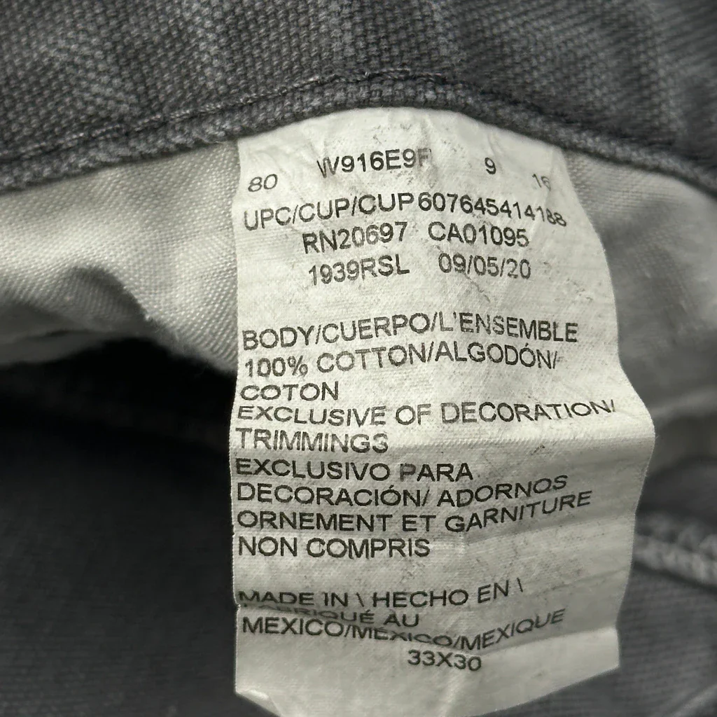 Dickies Carpenter Trousers - 33W 30L Grey Cotton - Image 6