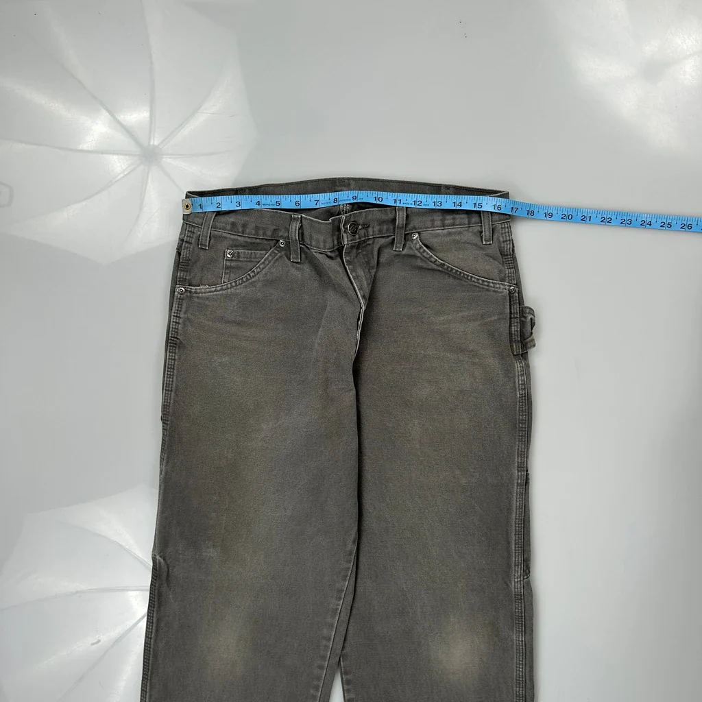 Dickies Carpenter Trousers - 33W 30L Grey Cotton - Image 3