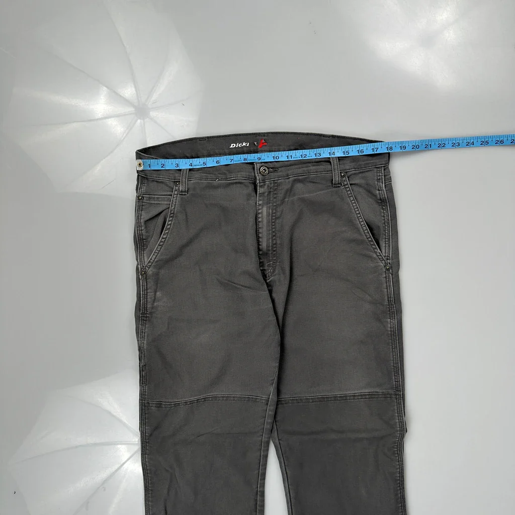 Dickies Carpenter Trousers - 36W 32L Grey Cotton - Image 3