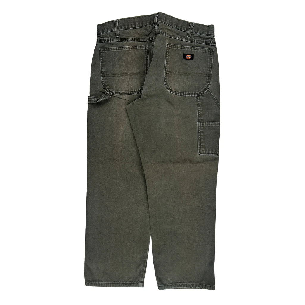 Dickies Carpenter Trousers - 36W 29L Grey Cotton