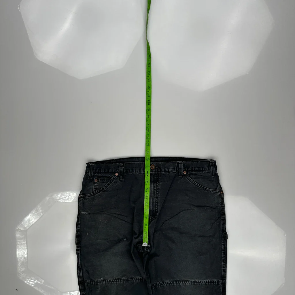 Dickies Double Knee Carpenter Trousers - 36W 32L Grey Cotton - Image 4