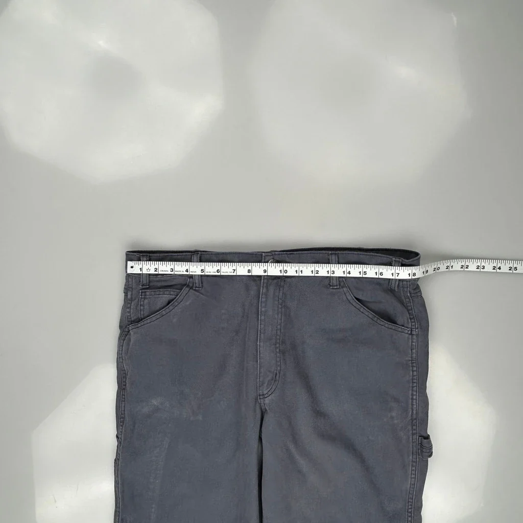 Dickies Double Knee Carpenter Trousers - 36W 30L Grey Cotton - Image 3