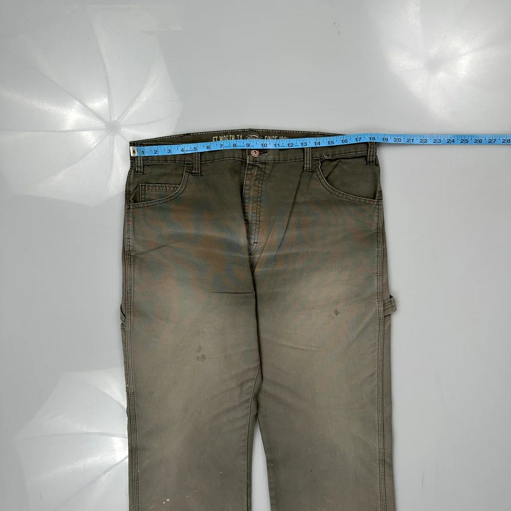 Dickies Carpenter Trousers - 36W 31L Grey Cotton - Image 3
