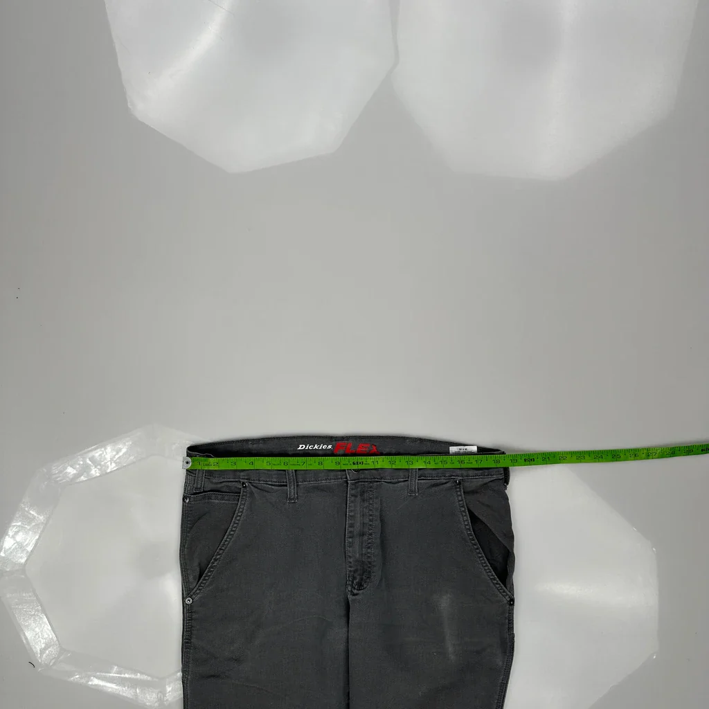 Dickies Carpenter Trousers - 36W 31L Grey Cotton Blend - Image 3