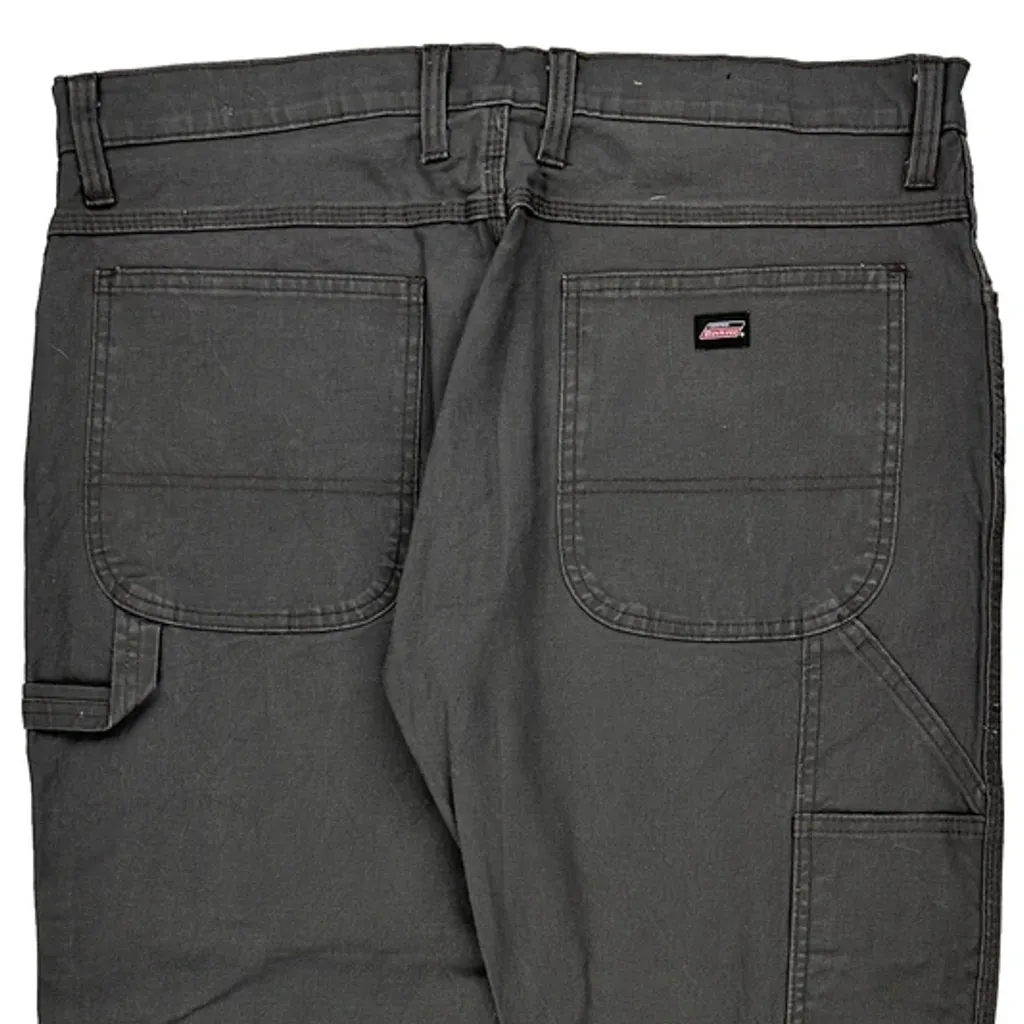 Dickies Carpenter Trousers - 38W 26L Grey Cotton - Image 9