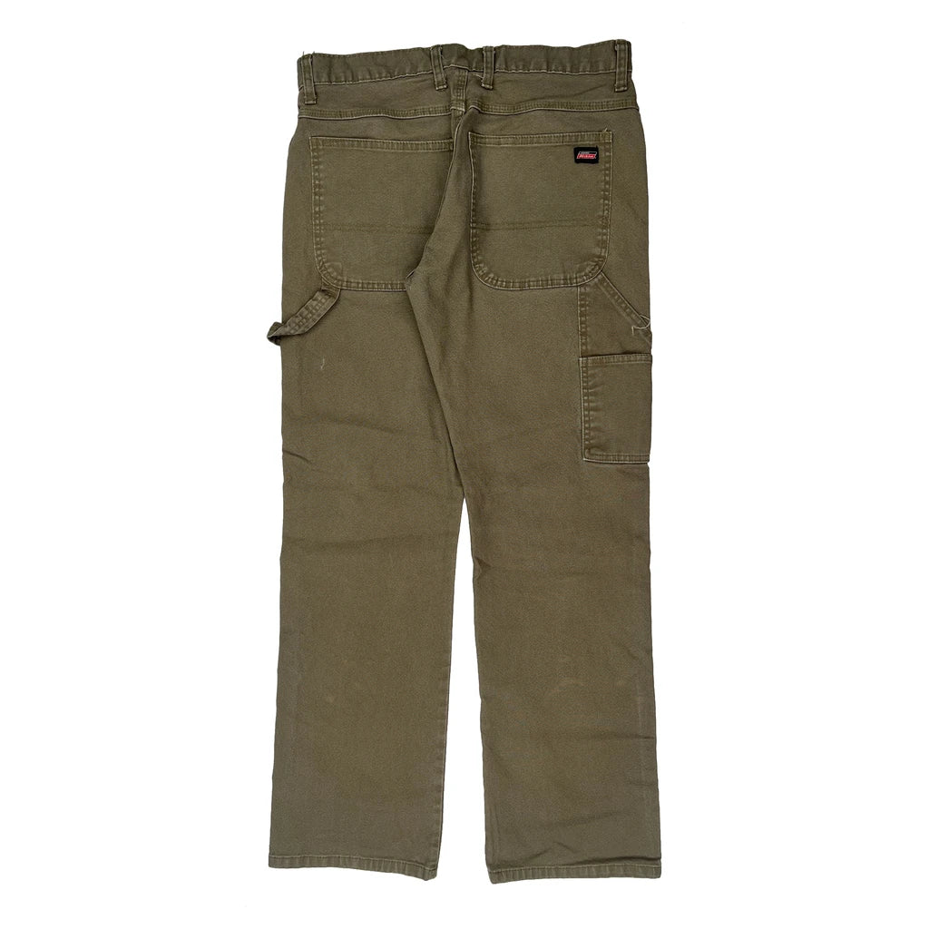 Dickies Carpenter Trousers - 33W 31L Khaki Cotton