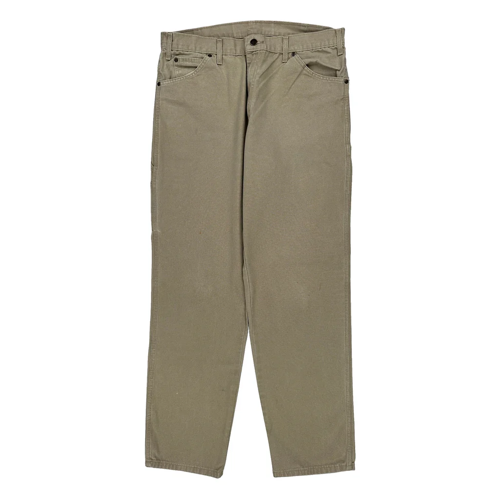 Dickies Carpenter Trousers - 36W 34L Khaki Cotton - Image 2