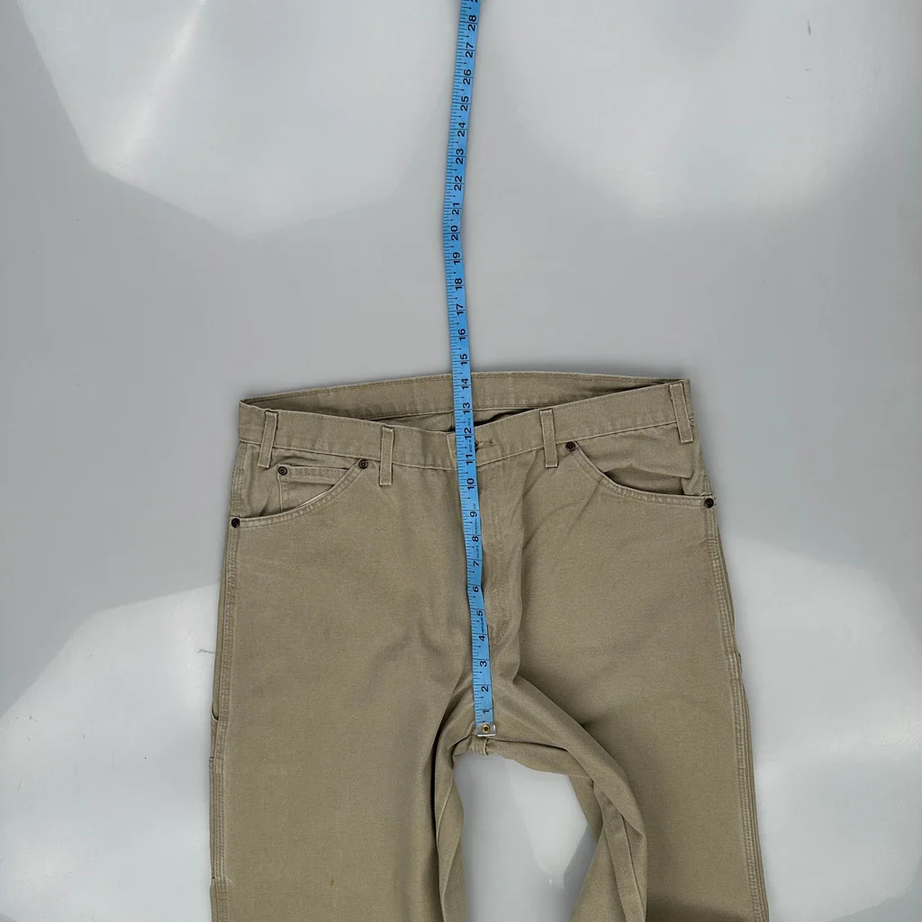 Dickies Carpenter Trousers - 36W 34L Khaki Cotton - Image 4
