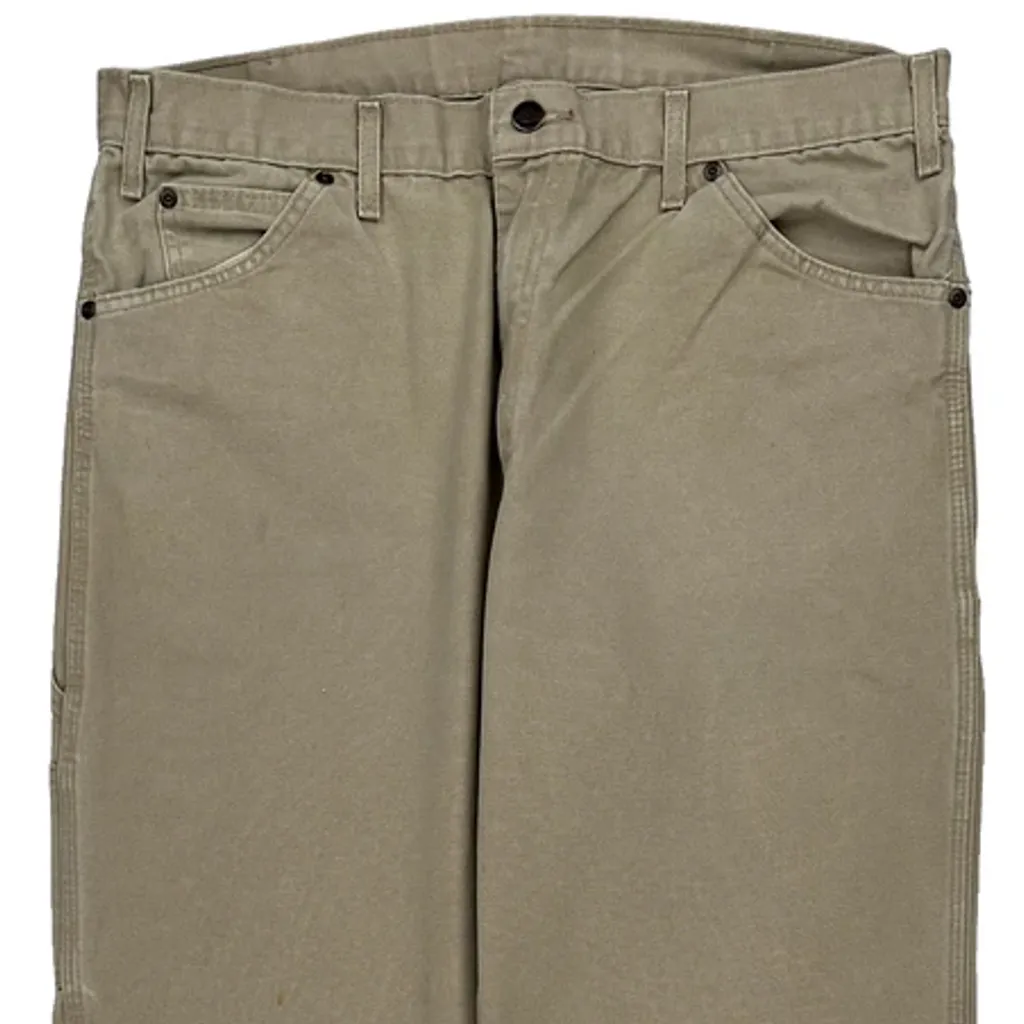 Dickies Carpenter Trousers - 36W 34L Khaki Cotton - Image 9