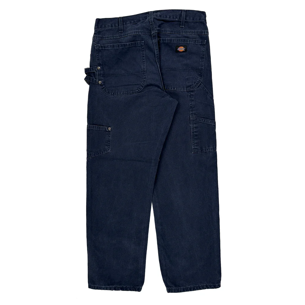 Dickies Carpenter Trousers - 32W 30L Navy Cotton