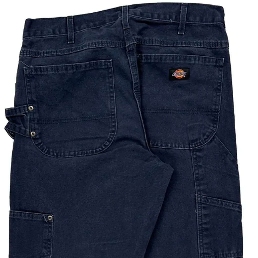 Dickies Carpenter Trousers - 32W 30L Navy Cotton - Image 6