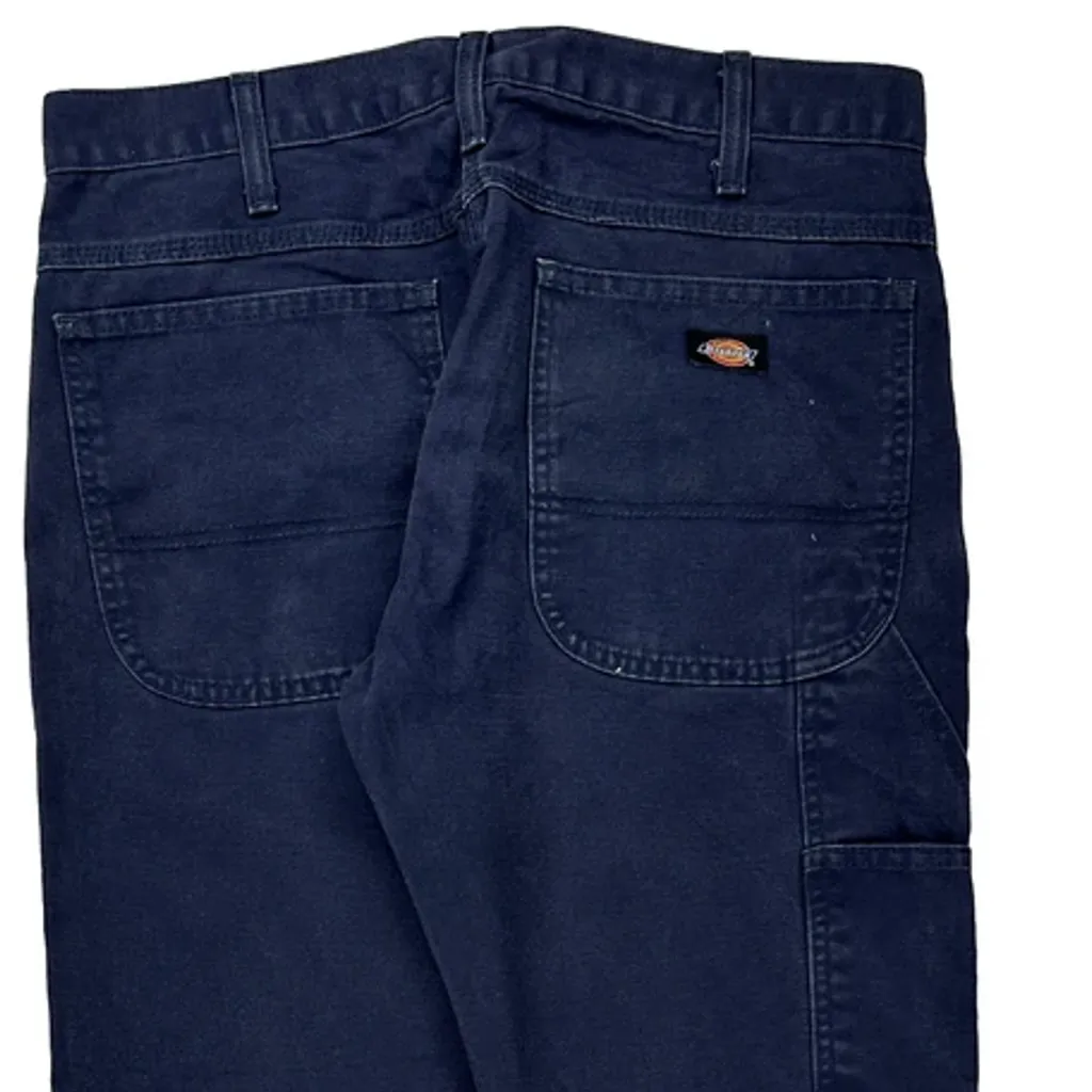 Dickies Carpenter Trousers - 34W 31L Navy Cotton - Image 6