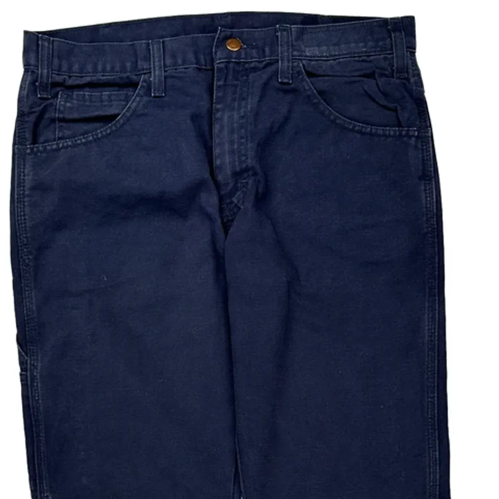 Dickies Carpenter Trousers - 34W 31L Navy Cotton - Image 8