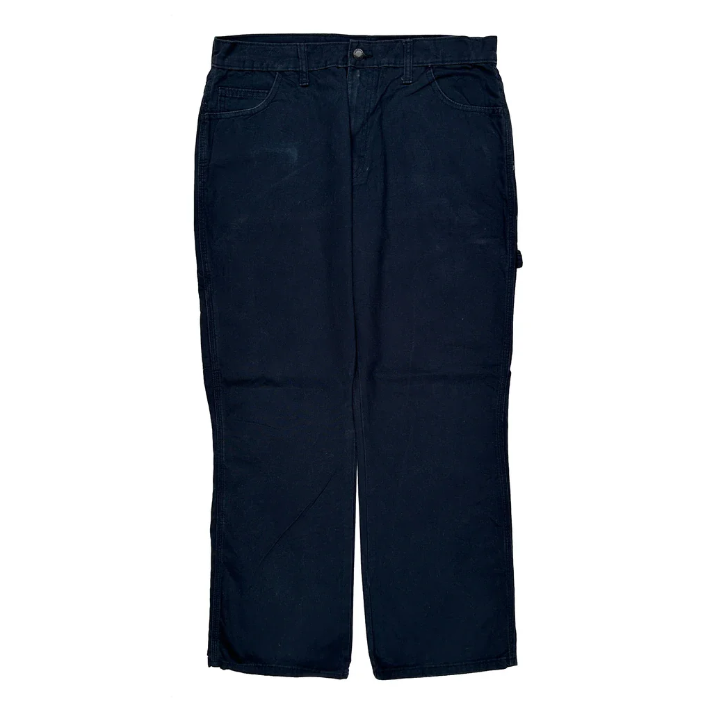 Dickies Carpenter Trousers - 34W 30L Navy Cotton - Image 2