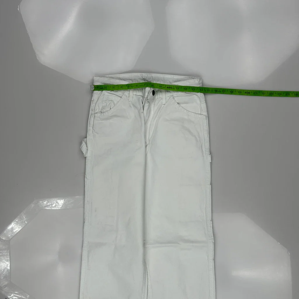 Dickies Carpenter Trousers - 28W 30L White Cotton - Image 3