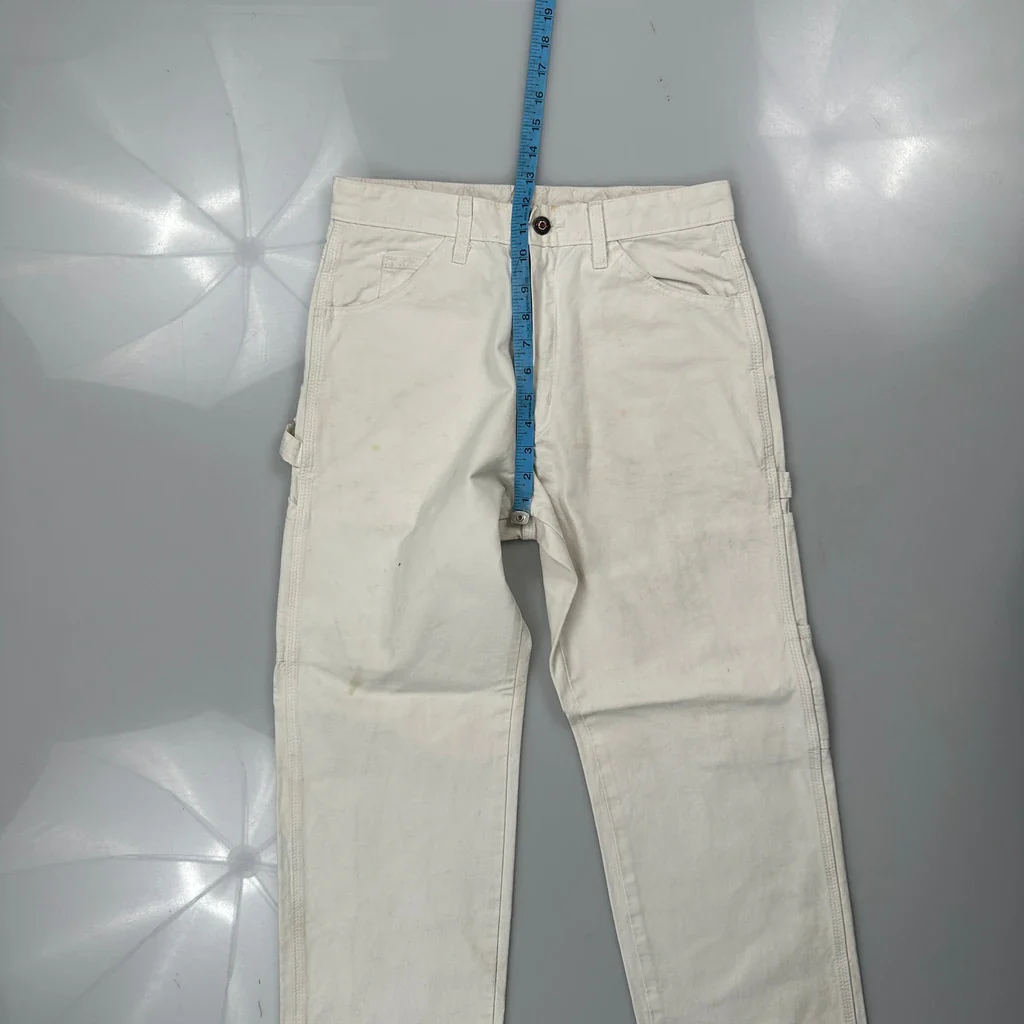 Dickies Carpenter Trousers - 29W 28L White Cotton - Image 4