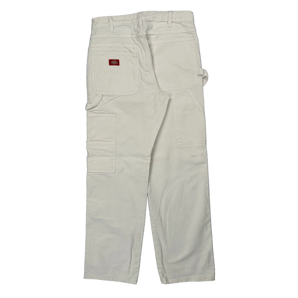 Dickies Carpenter Trousers - 30W 30L White Cotton