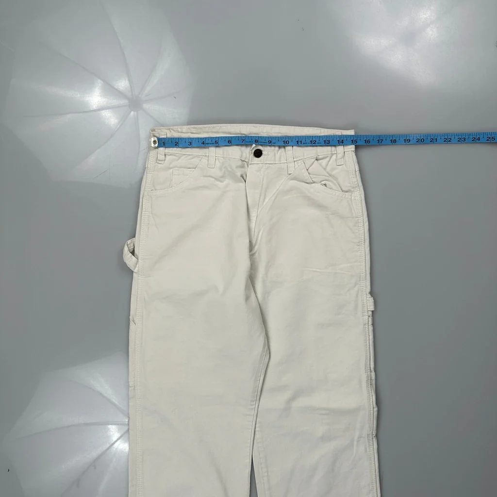 Dickies Carpenter Trousers - 30W 30L White Cotton - Image 3