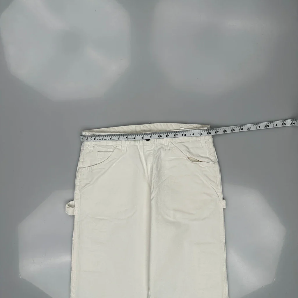 Dickies Carpenter Trousers - 32W 34L White Cotton - Image 3