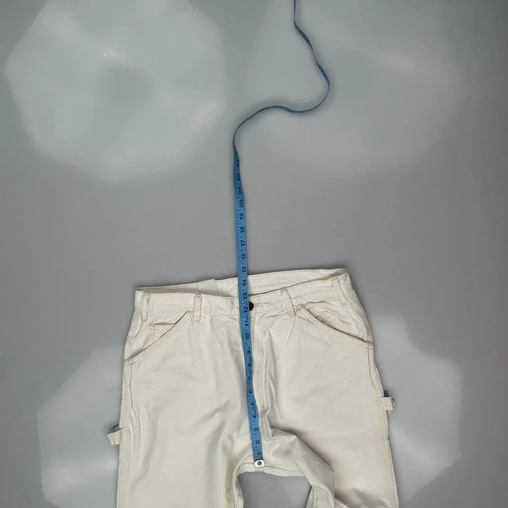 Dickies Carpenter Trousers - 32W 25L White Cotton - Image 4