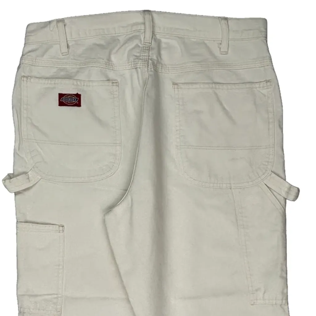 Dickies Carpenter Trousers - 32W 25L White Cotton - Image 7