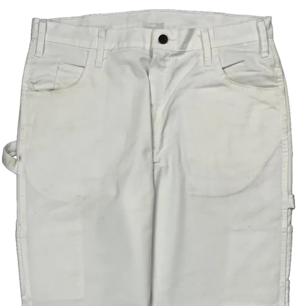 Dickies Carpenter Trousers - 34W 32L White Polyester Blend - Image 10