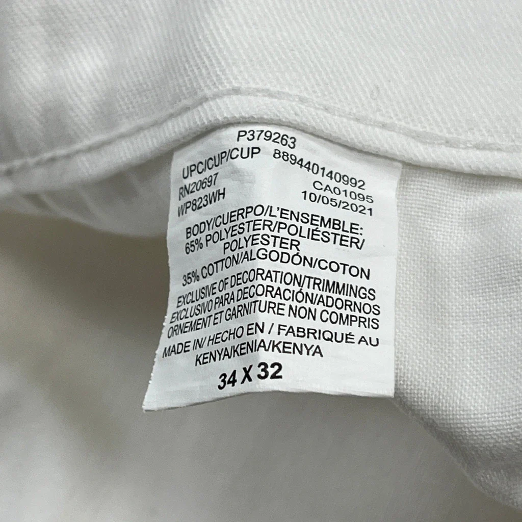 Dickies Carpenter Trousers - 34W 32L White Polyester Blend - Image 6