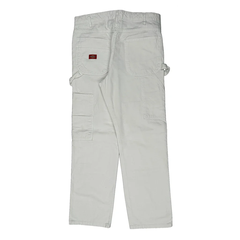 Dickies Carpenter Trousers - 34W 32L White Cotton