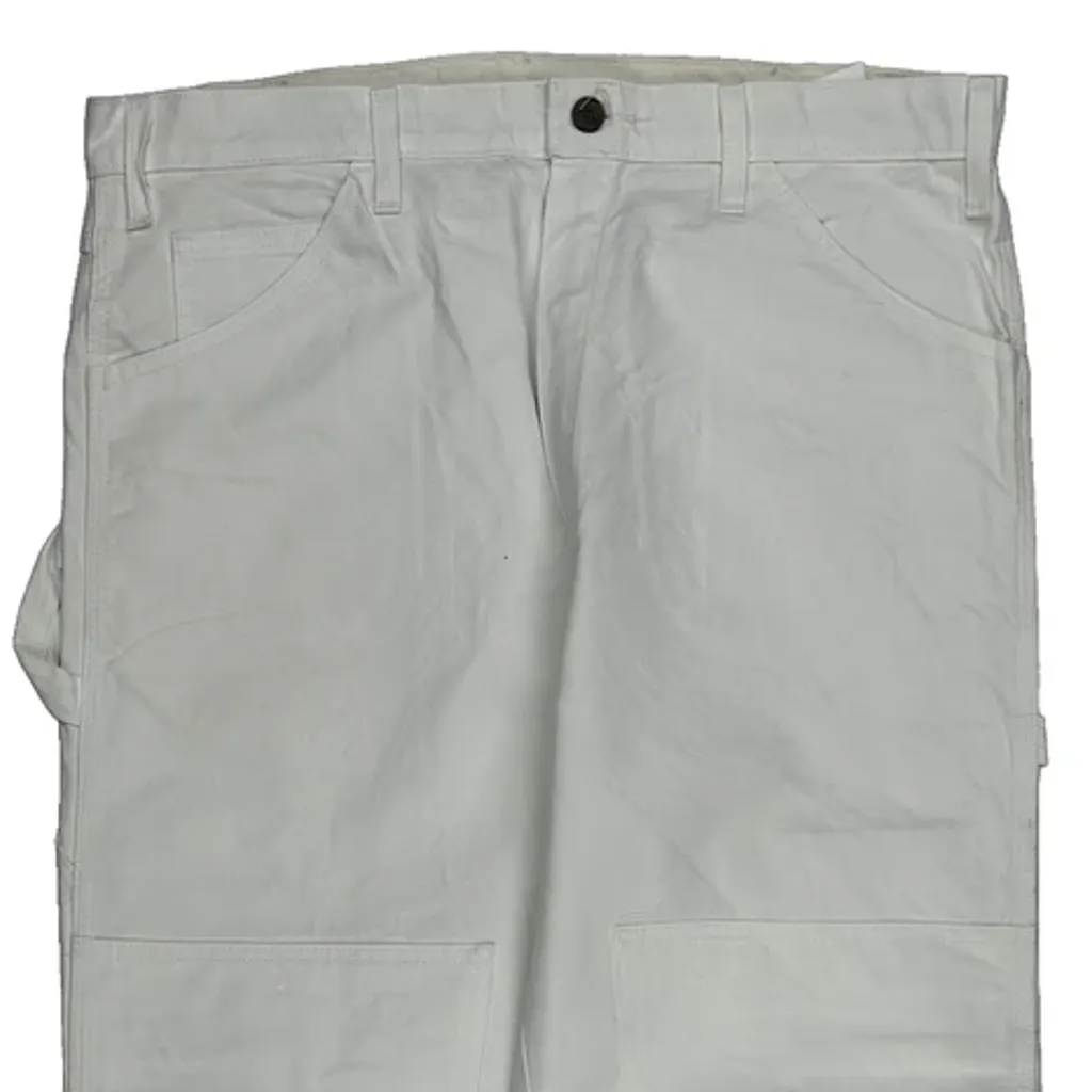 Dickies Carpenter Trousers - 36W 30L White Cotton - Image 10