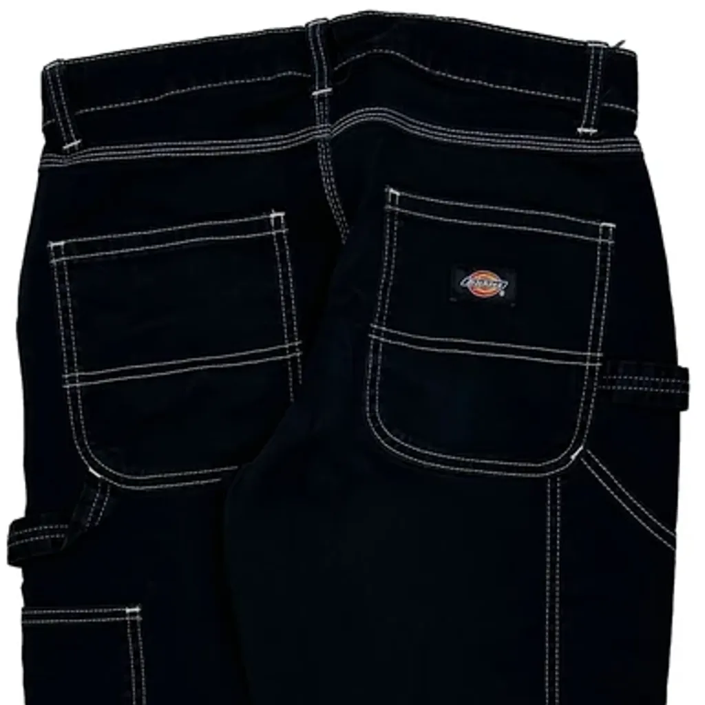 Dickies Carpenter Trousers - 28W UK 8 Black Cotton - Image 7
