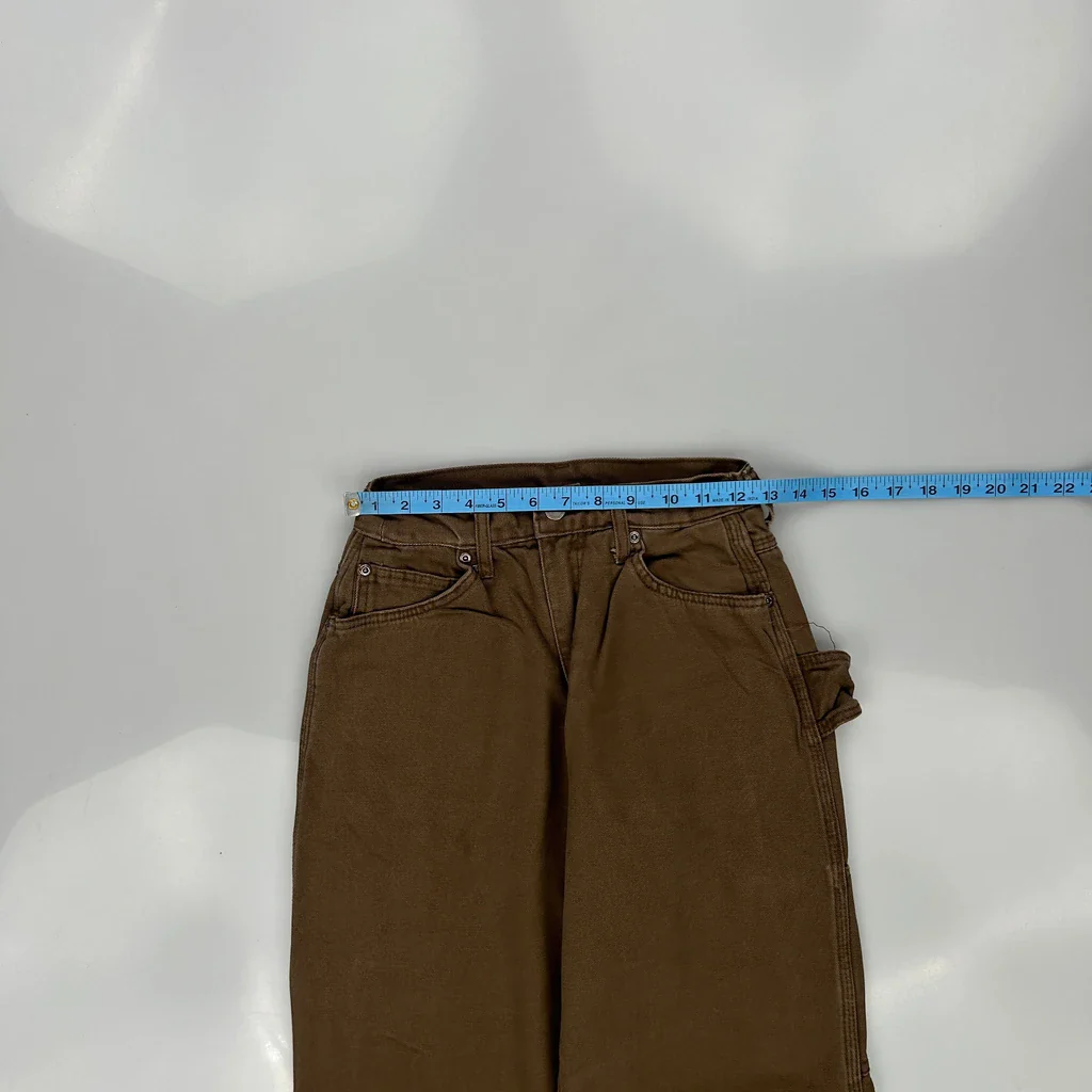 Dickies Carpenter Trousers - 25W UK 8 Brown Cotton - Image 3