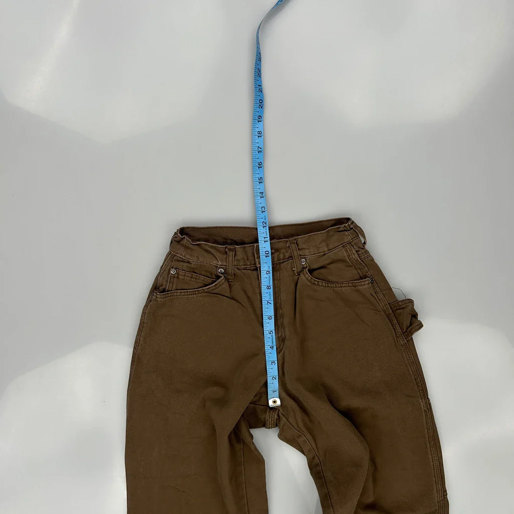 Dickies Carpenter Trousers - 25W UK 8 Brown Cotton - Image 4