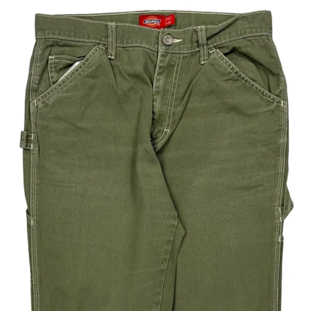 Dickies Carpenter Trousers - 29W UK 10 Green Cotton - Image 9