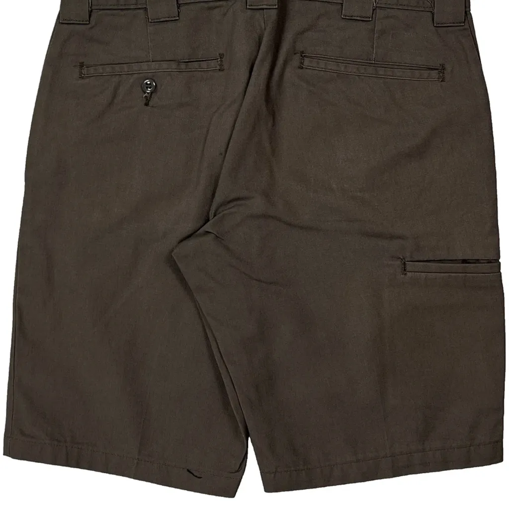 Dickies Slim Fit Chino Shorts - 32W 11L Brown Cotton - Image 7