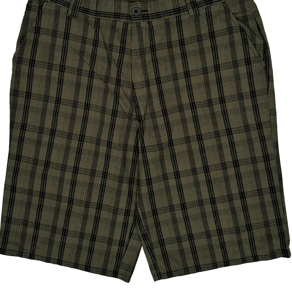 Dickies Checked Chino Shorts - 38W 10L Brown Cotton - Image 11