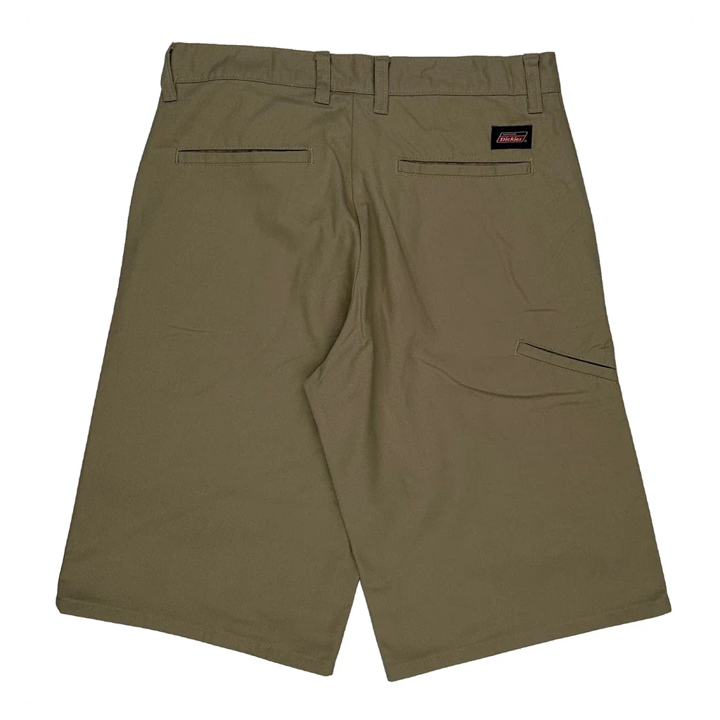 Dickies Baggy Chino Shorts - 29W 11L Khaki Polyester Blend