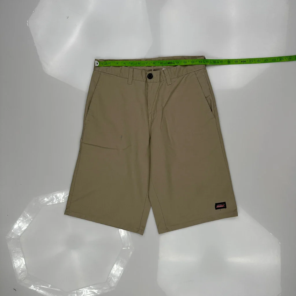 Dickies Baggy Chino Shorts - 29W 11L Khaki Polyester Blend - Image 3
